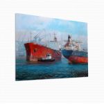 Canvas print Tanker ships