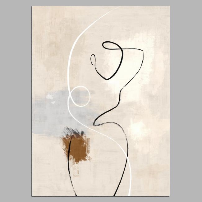 Abstract figures in brown background αφίσα, κάδρο