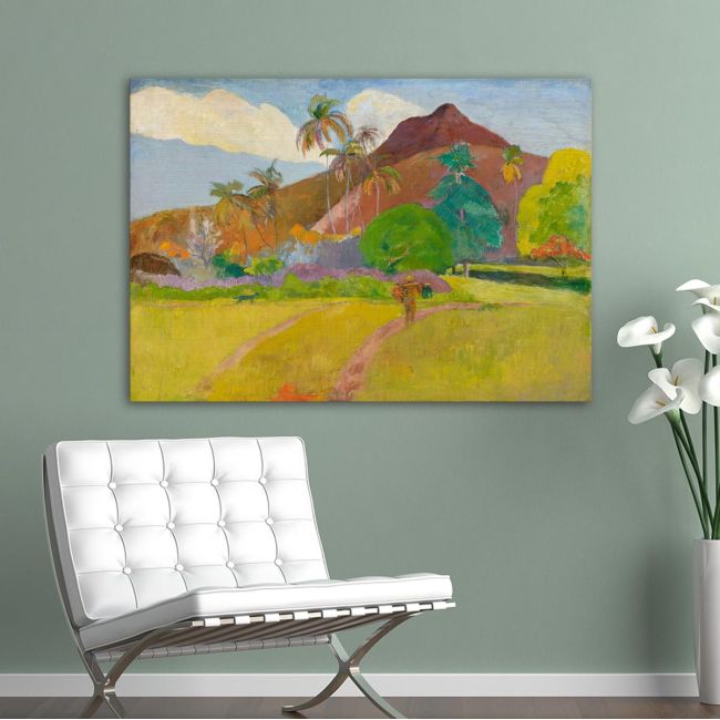Πίνακας ζωγραφικής Tahitian landscape, Gauguin P.