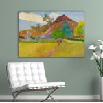 Canvas print Tahitian landscape, Gauguin P.