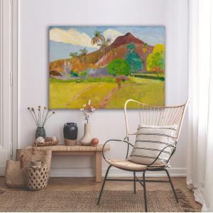 Canvas print Tahitian landscape, Gauguin P. 2