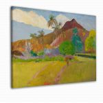 Canvas print Tahitian landscape, Gauguin P.