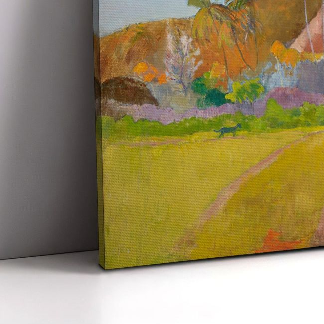 Canvas print Tahitian landscape, Gauguin P.