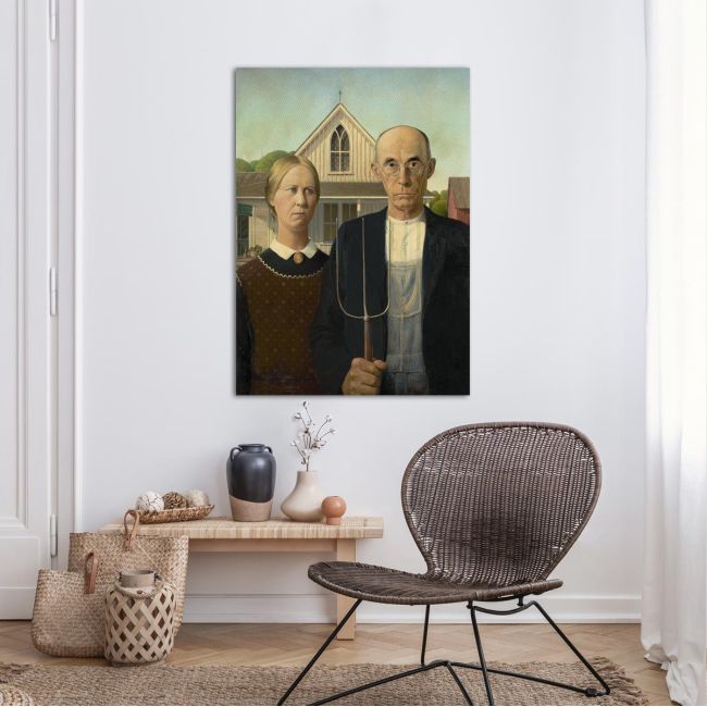 Πίνακας ζωγραφικής American gothic, Wood G.