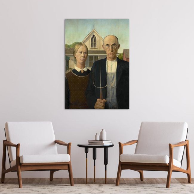 Πίνακας ζωγραφικής American gothic, Wood G.