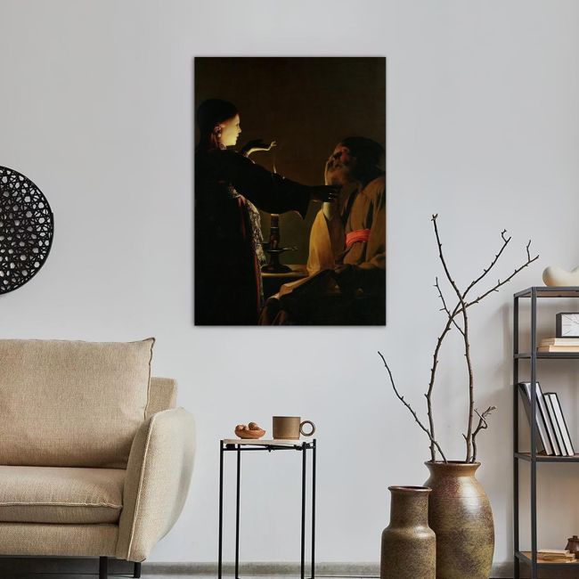 Canvas print St Joseph, appearance of angel, De La Tour Georges
