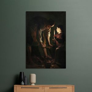 Canvas print The carpenter, Georges De La Tour