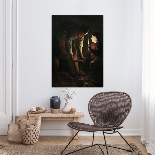 Canvas print The carpenter, Georges De La Tour