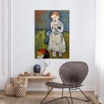 Child with dove reart (original Picasso) canvas print