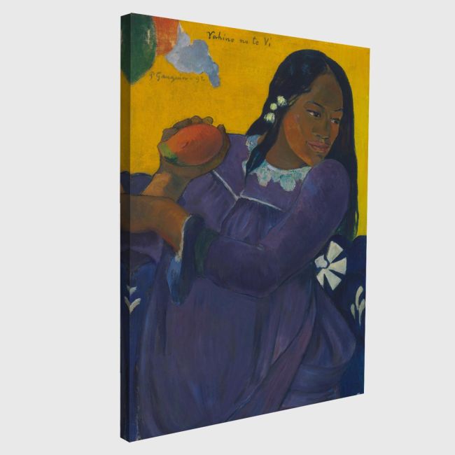 Canvas print Woman of the mango, Gauguin P.