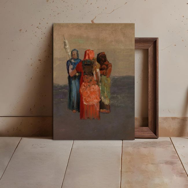 Canvas print The three fates, Redon Odilon