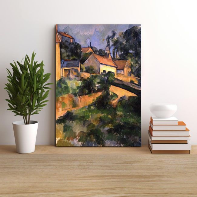 Canvas print Turning road at Montgeroult, Cezanne P.
