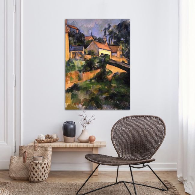 Canvas print Turning road at Montgeroult, Cezanne P.