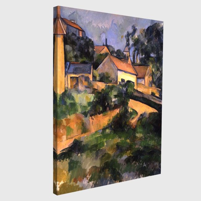 Πίνακας ζωγραφικής Turning road at Montgeroult, Cezanne P.