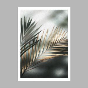 Green gold leaves, αφίσα, κάδρο 2