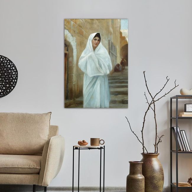 Canvas print Woman in white, Rallis