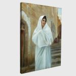 Canvas print Woman in white, Rallis