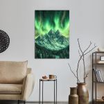 Πίνακας σε καμβά Βόρειο Σέλας, Northern lights spiral shape