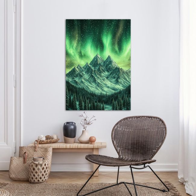 Canvas print Northern lights spiral shape