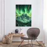 Πίνακας σε καμβά Βόρειο Σέλας, Northern lights spiral shape