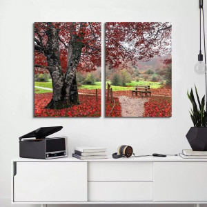 Canvas printOffer, Red leaves