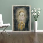 Canvas print Portrait of a yellow man, Klee Paul