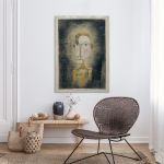 Canvas print Portrait of a yellow man, Klee Paul