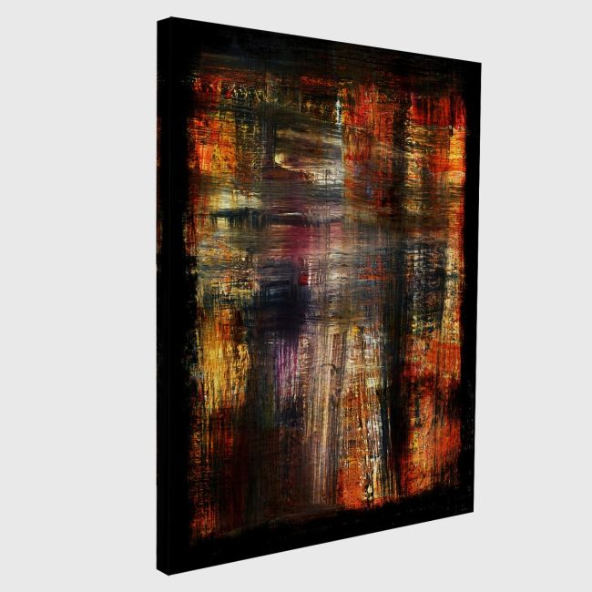 Πίνακας σε καμβά Abstract red, yellow, black
