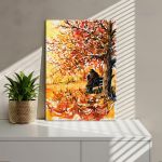 Canvas print Lonely man on the bench