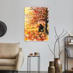 Canvas print Lonely man on the bench
