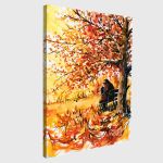 Canvas print Lonely man on the bench