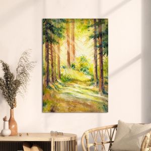 Πίνακας σε καμβά Ηλιόλουστο μονοπάτι, Sunny forest path