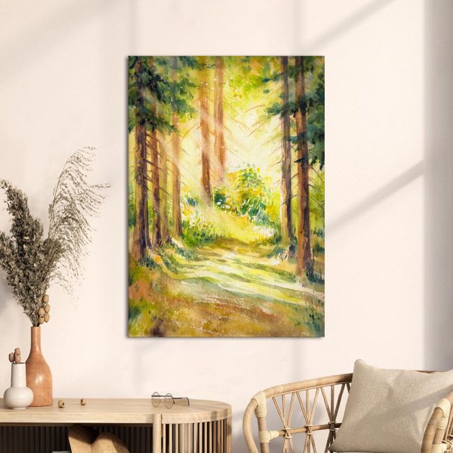 Canvas print Sunny forest path