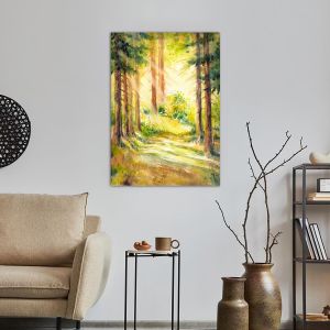 Πίνακας σε καμβά Ηλιόλουστο μονοπάτι, Sunny forest path 2