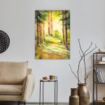 Πίνακας σε καμβά Ηλιόλουστο μονοπάτι, Sunny forest path