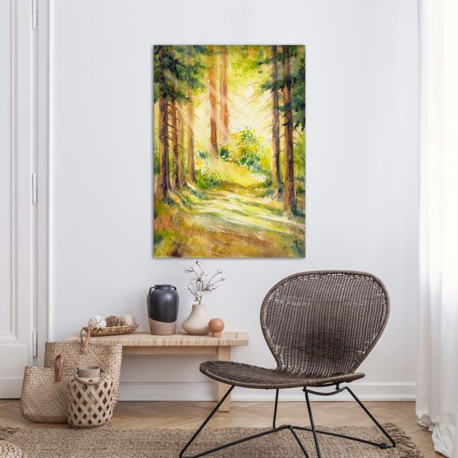 Πίνακας σε καμβά Ηλιόλουστο μονοπάτι, Sunny forest path