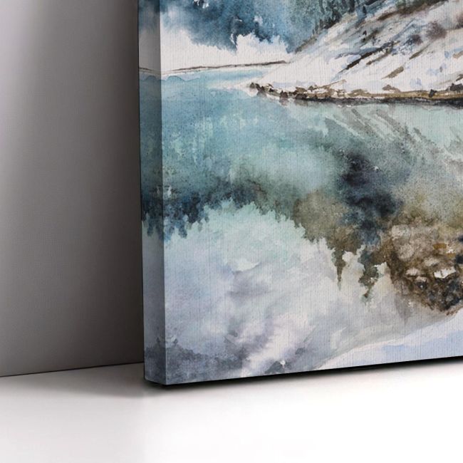 Canvas print Mountain lake and trees