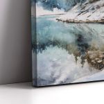 Canvas print Mountain lake and trees