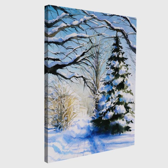 Πίνακας σε καμβά Χειμωνιάτικο πάρκο, Winter in park