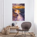 Canvas print Beautiful colors after sunset on a beach