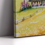 Canvas print Alpine house on a hill