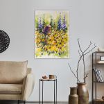 Canvas print Rudbeckia in garden