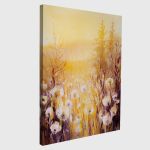 Canvas printDandelion seeds in meadow