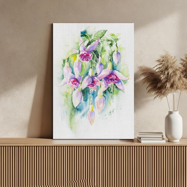 Canvas printBeautiful pink fuchsia flowers