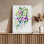 Canvas printBeautiful pink fuchsia flowers