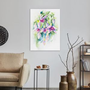 Canvas printBeautiful pink fuchsia flowers 2