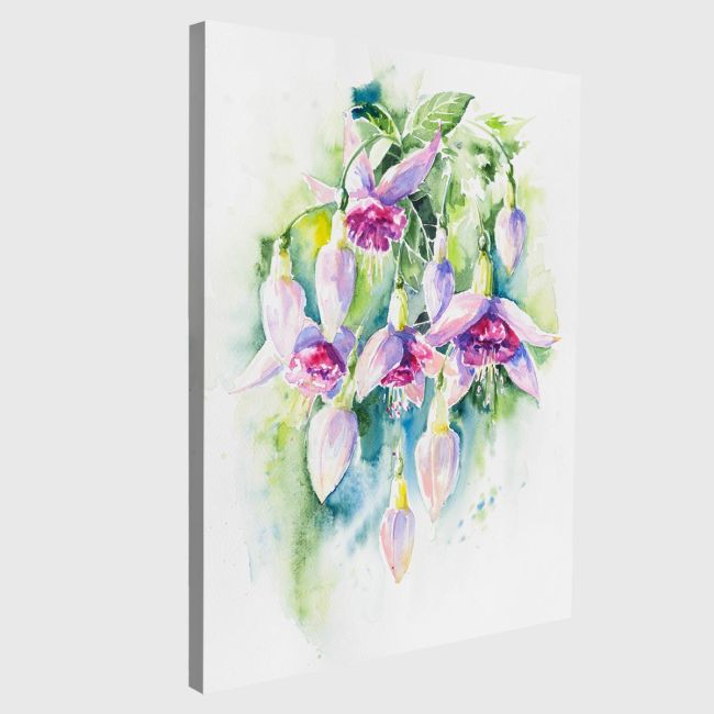 Canvas printBeautiful pink fuchsia flowers
