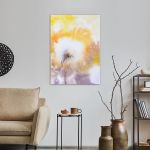 Πίνακας σε καμβά πικραλίδες, Dandelions on a field