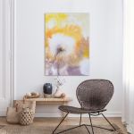 Canvas print Dandelions on a field
