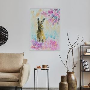 Canvas printHare on the spring meadow 2